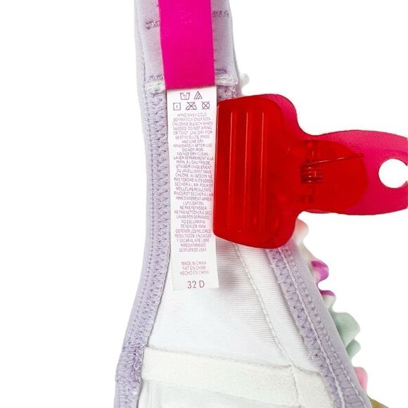 Victoria’s Secret Swim White Pastel Bikini 32D Top/M Bottom - Picture 4 of 6